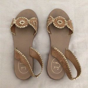 Jack Rogers sandals size 8 medium. In Cork & Gold